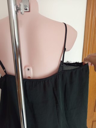 BLUSA LENCERA NEGRA TALLA GRANDE