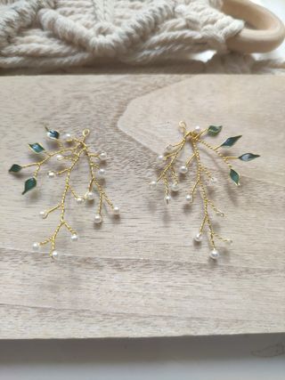 Pendientes de cristal y esmalte