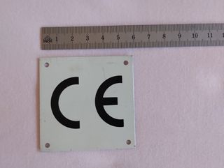 Targhetta CE Comunità Europea in alluminio