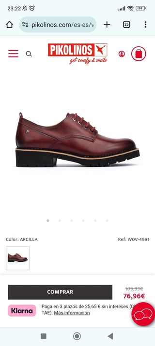 Zapatos tipo Oxford granate