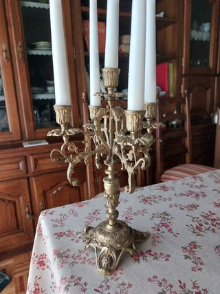 Candelabros antiguos de bronce