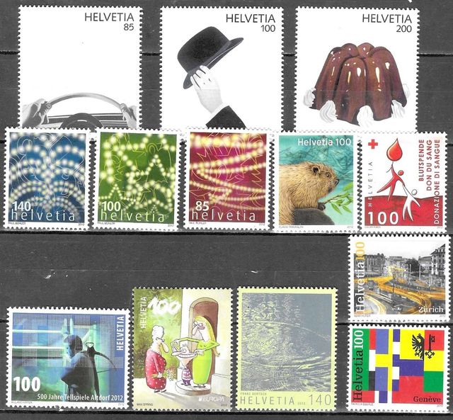 SELLOS NUEVOS DE SUIZA 2012