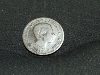 Moneda 5 centimos Rey Alfonso XII 1877