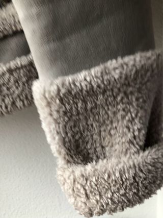 Chaqueta borreguito y ante gris