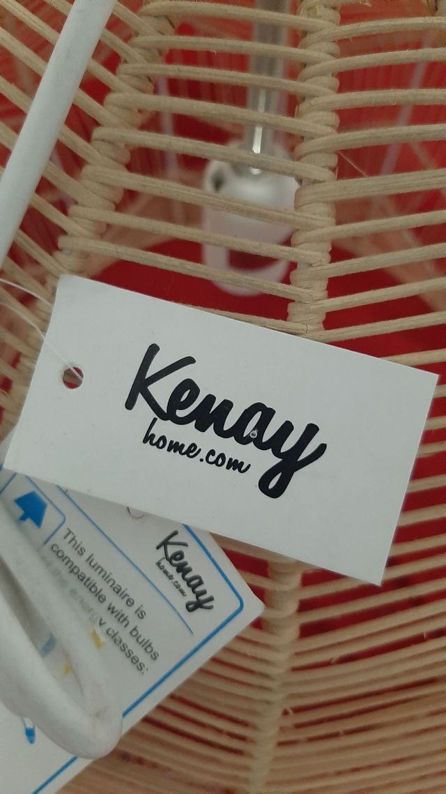 lampara colgante de mimbre natural