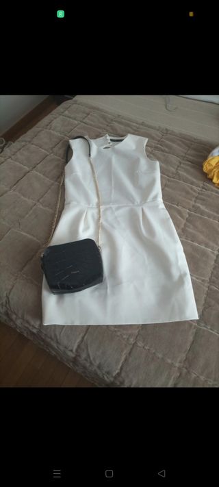 Vestido blanco zara xs