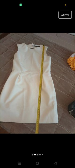 Vestido blanco zara xs