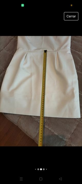 Vestido blanco zara xs