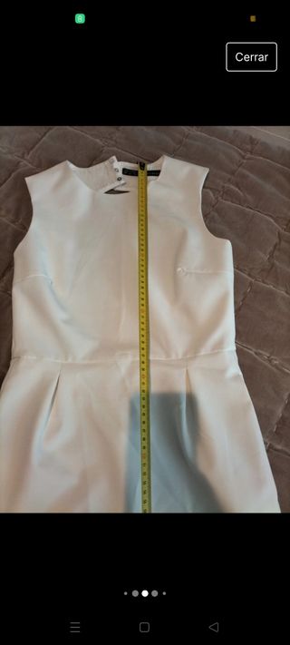 Vestido blanco zara xs
