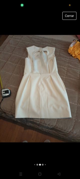 Vestido blanco zara xs