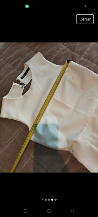 Vestido blanco zara xs