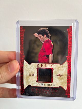 LIONEL MESSI PATCH /50 topps panini leaf CROMOS