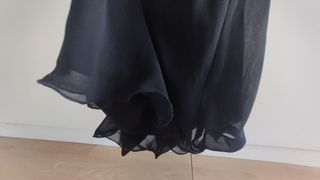 Espectacular vestido fiesta negro cóctel XS 34 