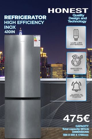 FRIGORIFICO COMBI HONEST INOX 55 cm