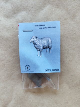 Figura de ovelha impresso em resina à escala 1/48