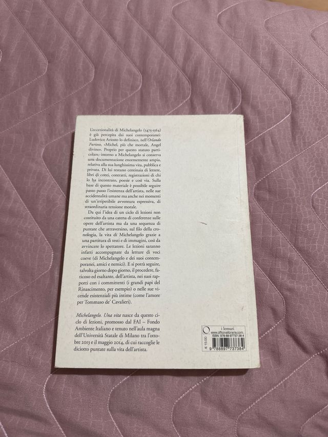 Testo “Michelangelo: una vita”
