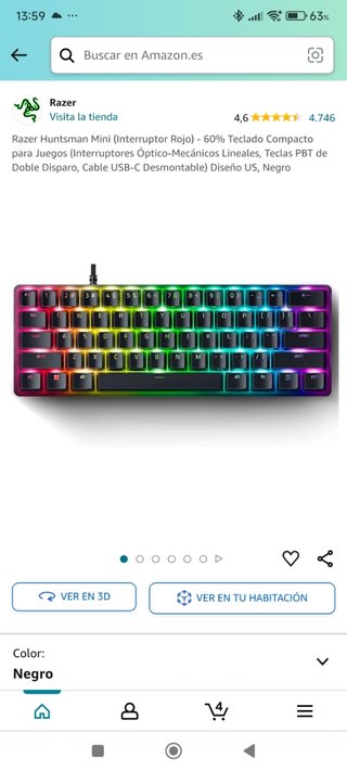 TECLADO RAZER HUNTSMAN MINI ESPAÑOL