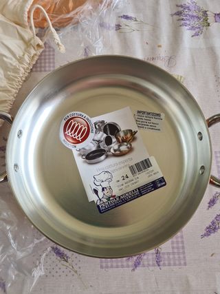 Casseruola con manici e coperchio rame