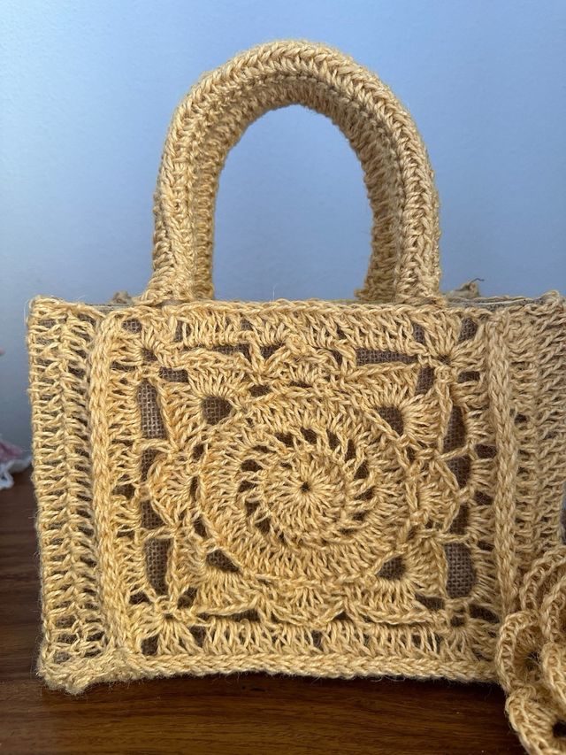 Borsa lavorazione uncinetto