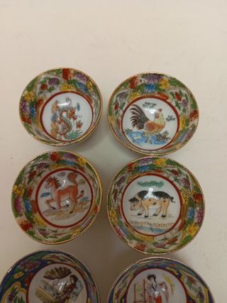 6 tazas saké porcelana china