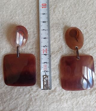 Pendientes vintage efecto carey