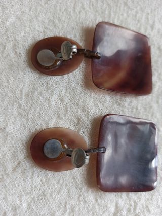 Pendientes vintage efecto carey