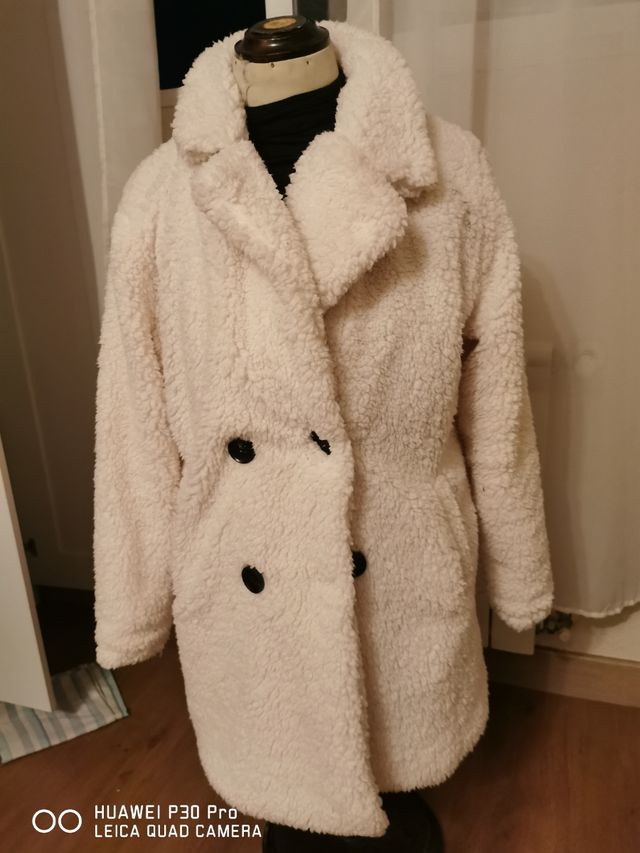 Abrigo borrego blanco nuevo