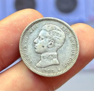 Moneda PLATA 1 Peseta 1903 *(19-X3) ALFONSO XIII