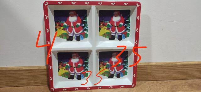 Bandeja papa Noel 4 cuencos