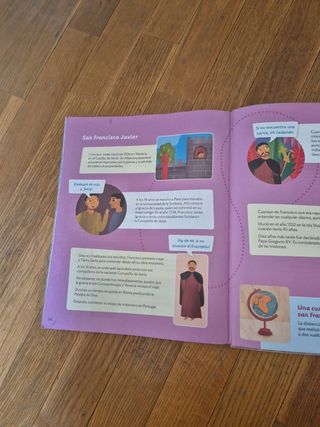 Libro de religión de tercero de prima.