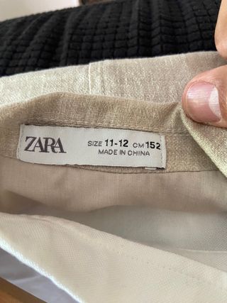 Traje lino talla 11-12 Zara