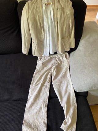 Traje lino talla 11-12 Zara
