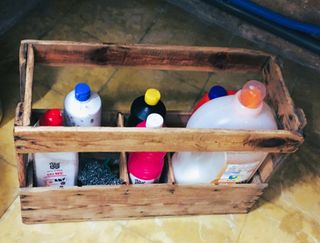 Caja de refrescos decada 1960 vintage industrial