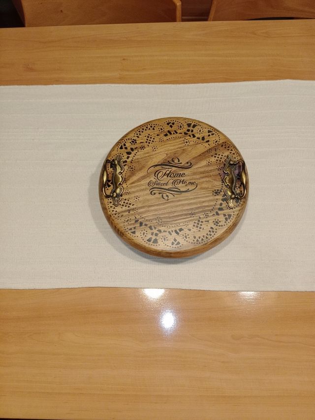 Bandeja redonda decorativa