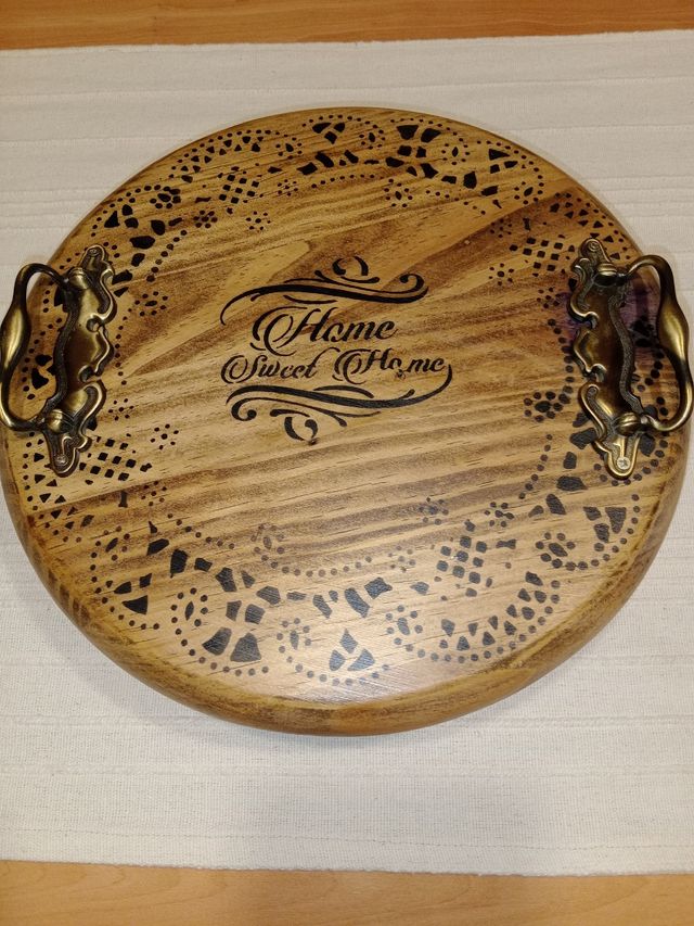 Bandeja redonda decorativa