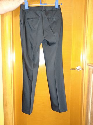 NUEVO Pantalón negro de vestir T38