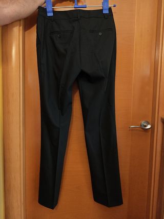 NUEVO Pantalón negro de vestir T38