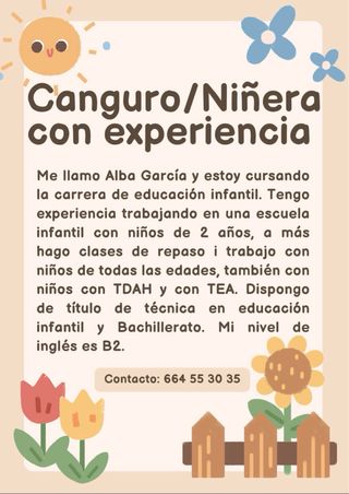 Canguro/Niñera