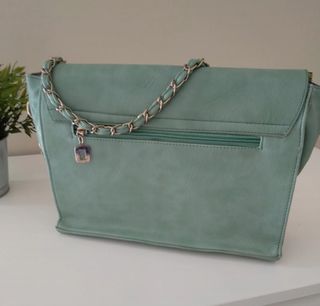 Bolso de hombro verde agua