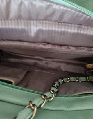 Bolso de hombro verde agua