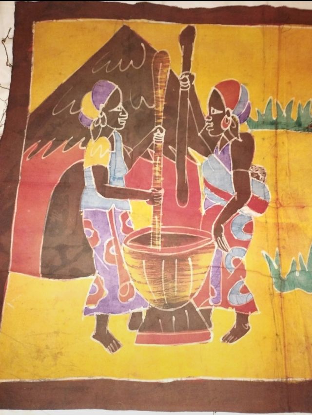 Set di 3 BATIK africani