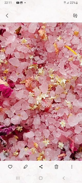 Sales de baño con plantas y flores.100%Natural.
