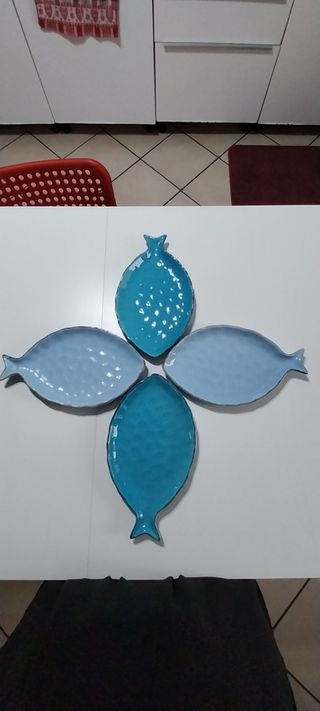 Set 4 piatti forma pesce 🐟