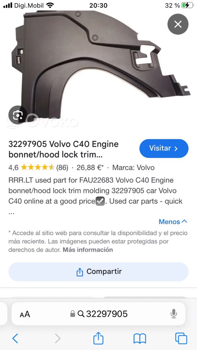 Tapas de motor volvo c40