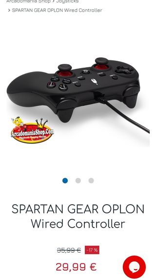 Spartan Gear - Mando con cable Oplon, color negro 