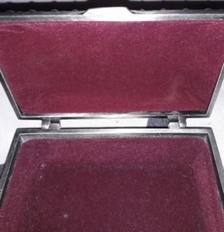 OFERTA COFRE JOYAS ANTIGUO PLATA AÑOS 40 O 50