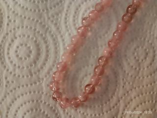 Collana perle di plastica rosa