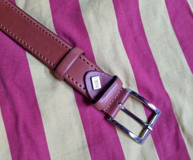 Cintura NKI, vera pelle marrone, nuova