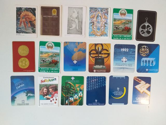 Calendários de bolso. Só bancos