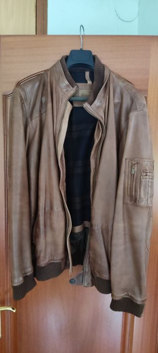 Cazadora piel Massimo Dutti 